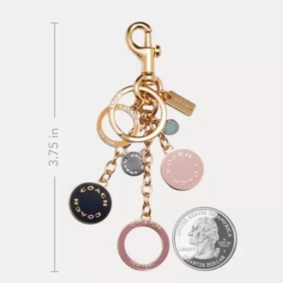Coach Circles Cluster Bag Charm Keychain - Picture 4 of 4